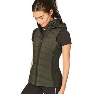 Lululemon Extra Mile Vest Size 6 Dark Olive Green Layer Ski Outdoors Run Gym
